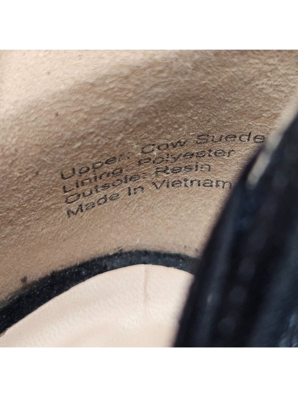 Sole Society Peep Toe Boots Suede Black Boho Western Block Heel Ankle Boots 7.5 - Picture 8 of 13